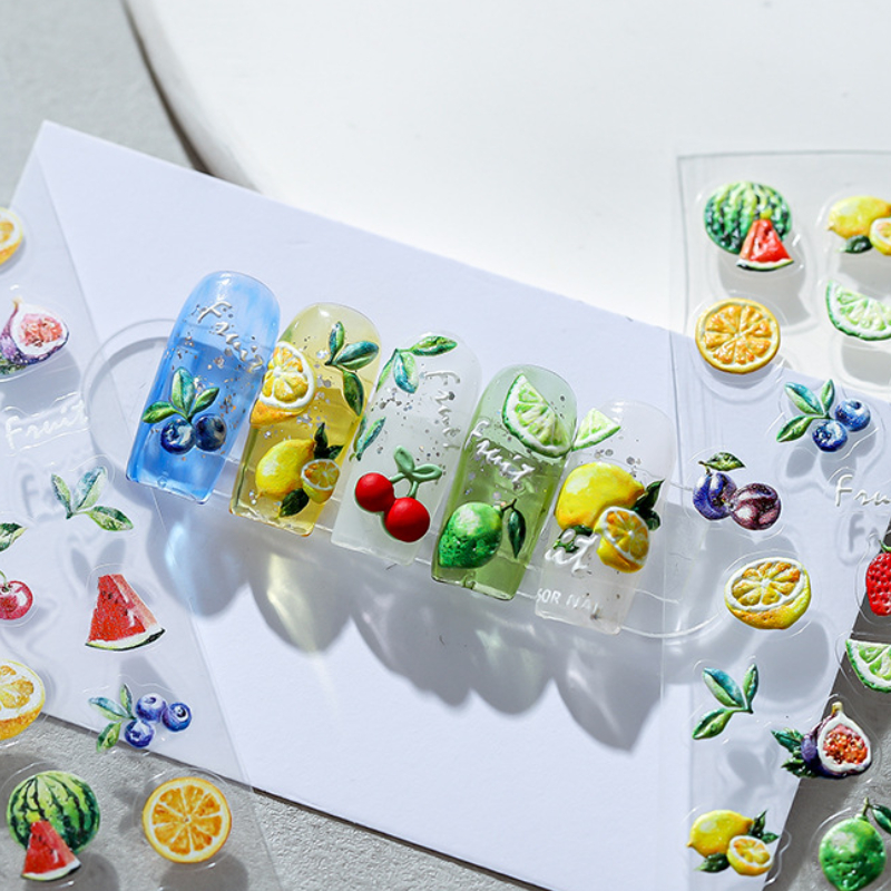 Nail Art Orange - 5D Summer Fruit Nail Art Stickers