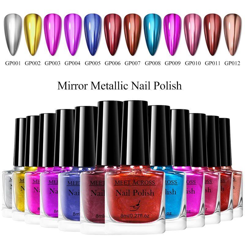 Nail Art Lotso - 8ml Metallic Nail Polish Blood Red