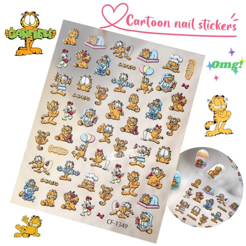 Nail Art Quirky - New Garfield Nail Art Stickers High