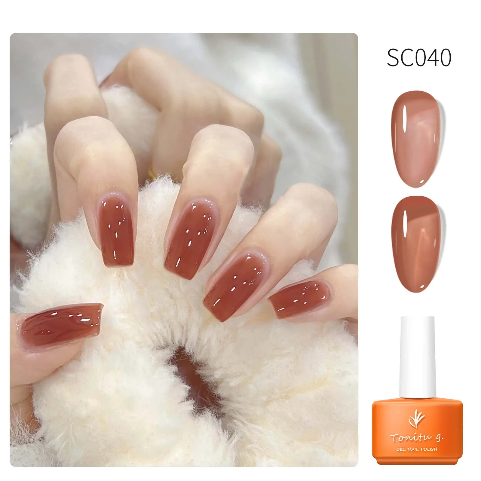 Nail Art Orange - Tonitu G White Green Orange Jelly
