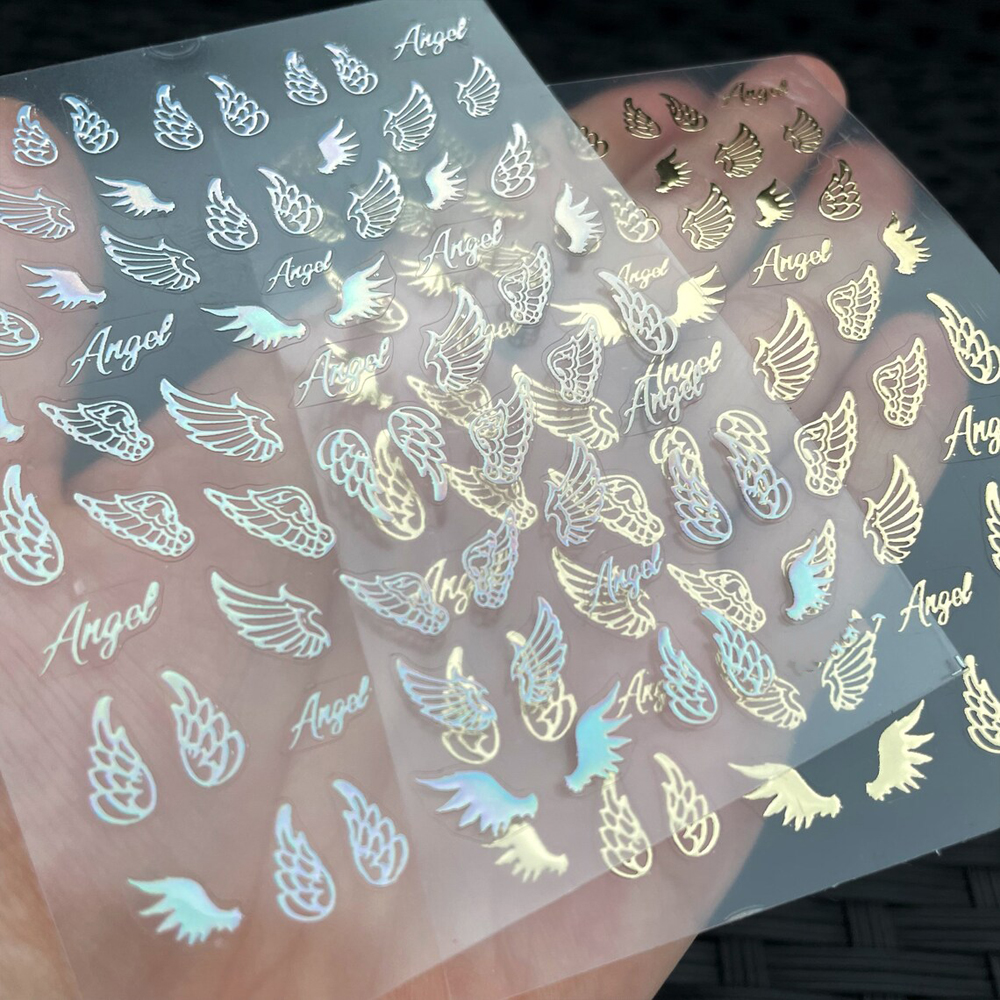 8 Sheets 5D Angel Wings Nail A - đánh giá và giá Nail Art Lotso