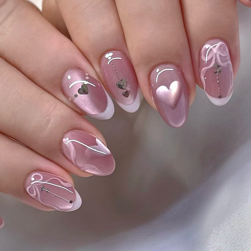 24pcs Gilded Flower Press on N - đánh giá và giá Nail Art Simple