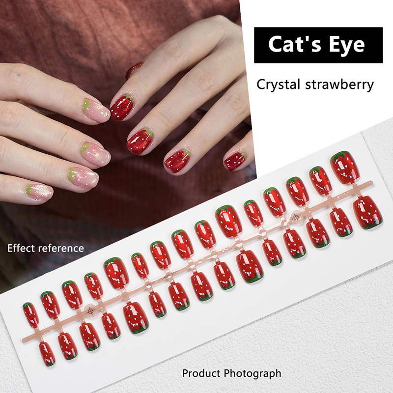 30Pcs Cat Eye False Nails Wear - đánh giá và giá Nail Art Simple