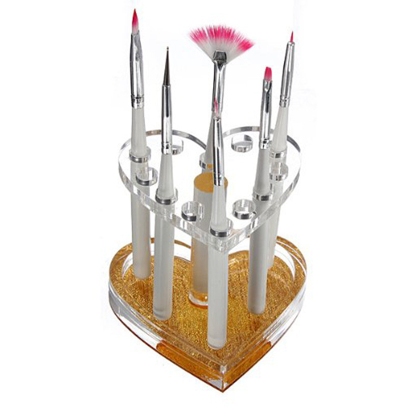 12 Holes Nail Brushes Storage  - đánh giá và giá Nail Fan Brush