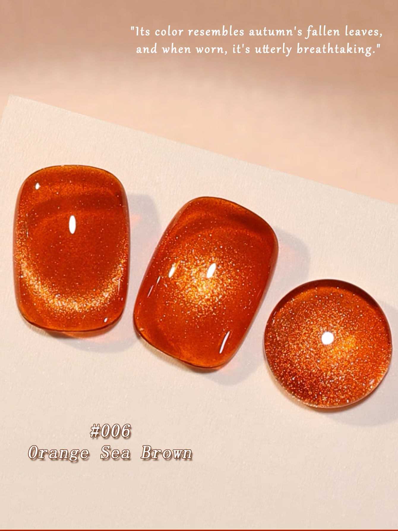 SHAKA 1-6pcs Popular Maillard  - đánh giá và giá Nail Art Orange