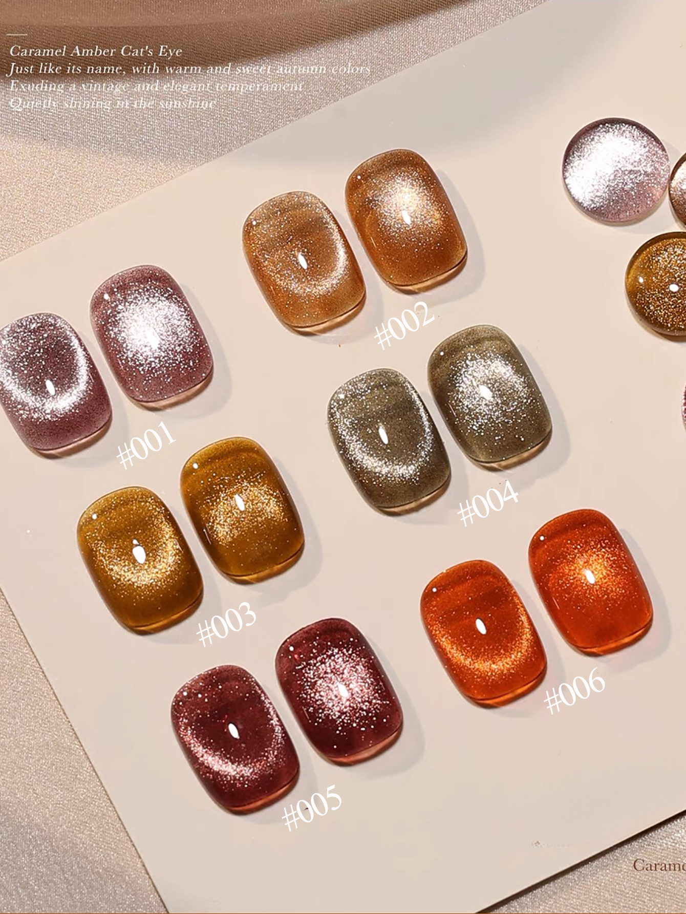 SHAKA 1-6pcs Popular Maillard  - đánh giá và giá Nail Art Orange