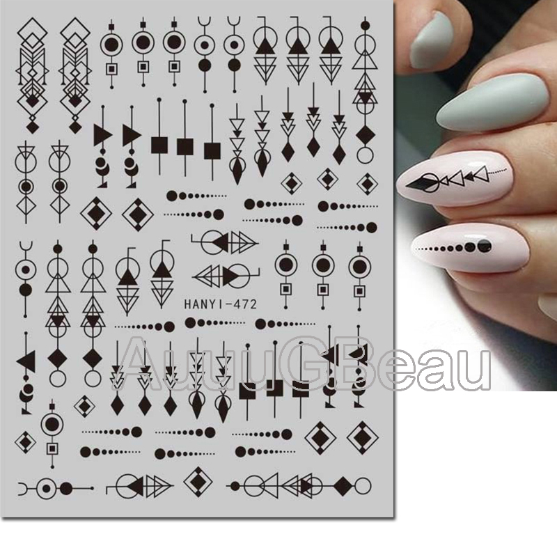 3d Nail Art Decals Geometric L - đánh giá và giá Nail Art Lotso