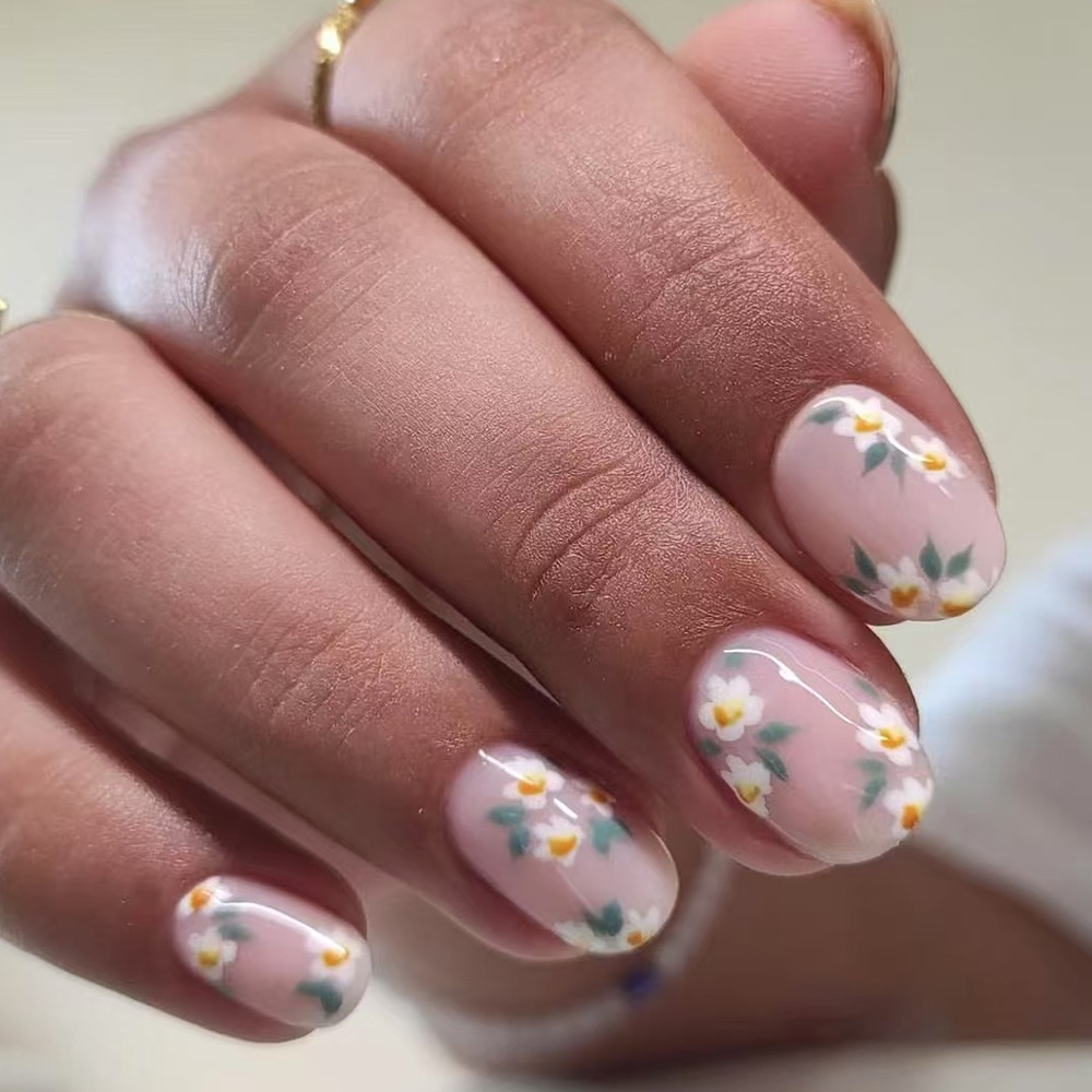 24pcs Short Almond Press on Na - đánh giá và giá Nail Art Simple
