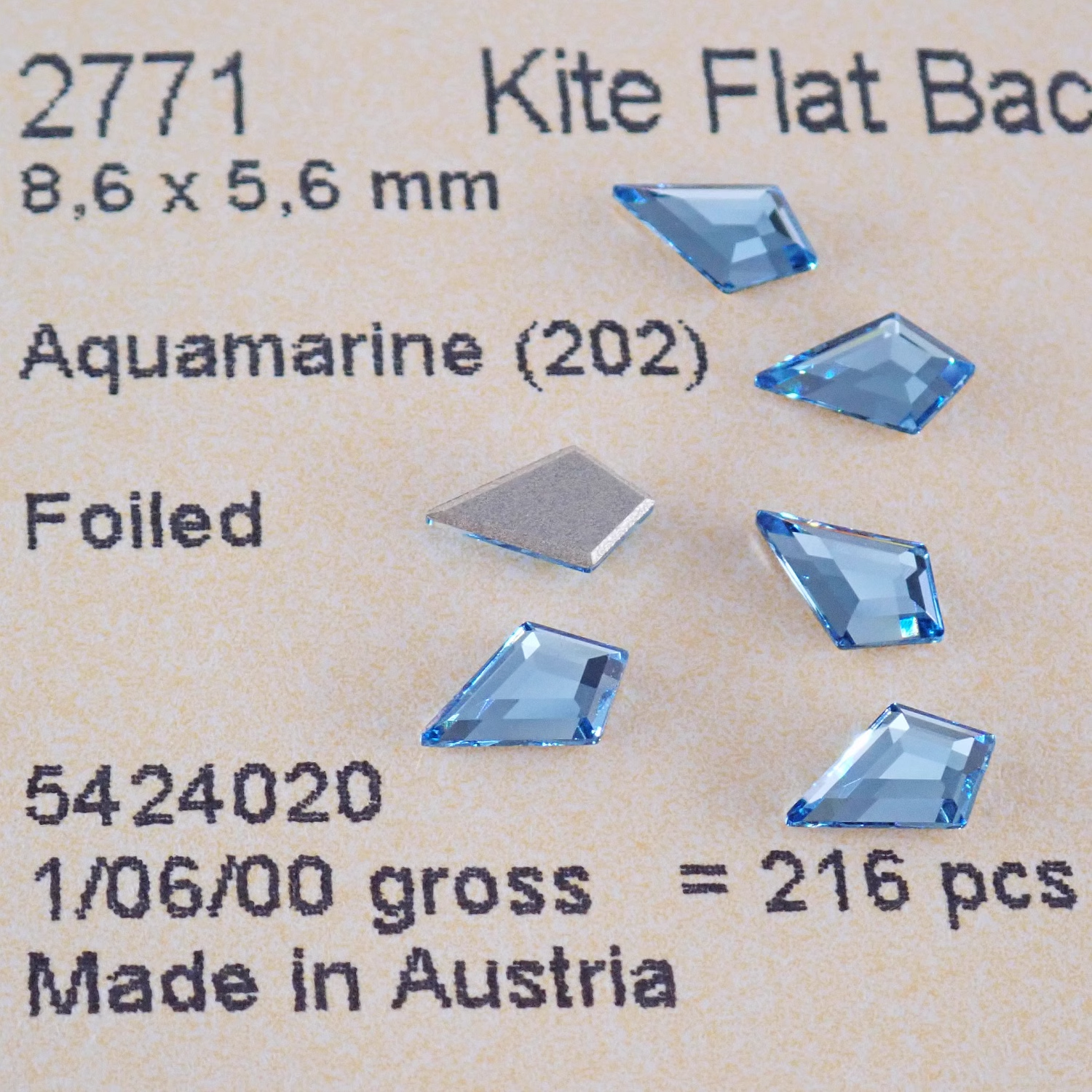 2771 Kite Flat Back No Hotfix  - đánh giá và giá Nail Art Quirky