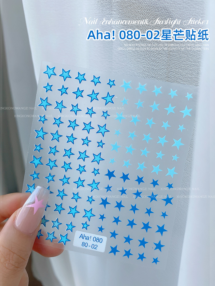 1Pcs Macaron Blue Pink Star De - đánh giá và giá Nail Art Lotso