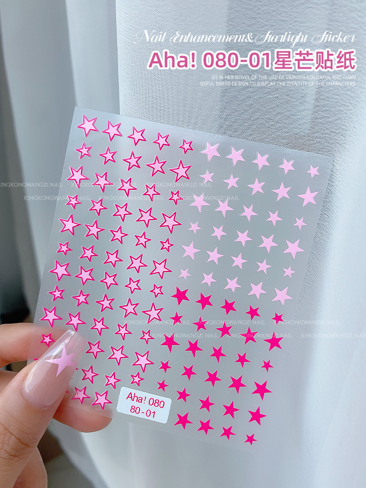 1Pcs Macaron Blue Pink Star De - đánh giá và giá Nail Art Lotso