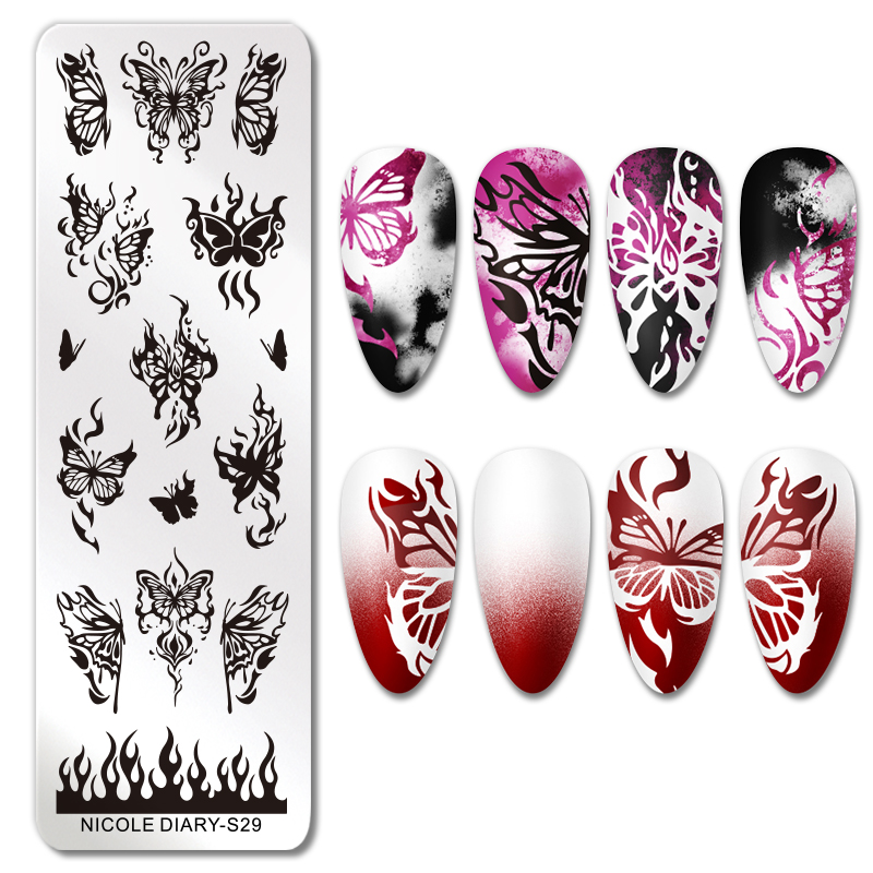 NICOLE DIARY Butterfly Nail Ar - đánh giá và giá Nail Art Leopard