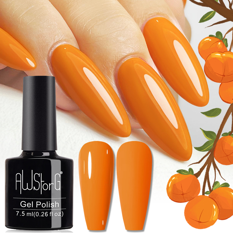 AWStorG 7.5ml 10 Colors Nail G - đánh giá và giá Nail Art Orange