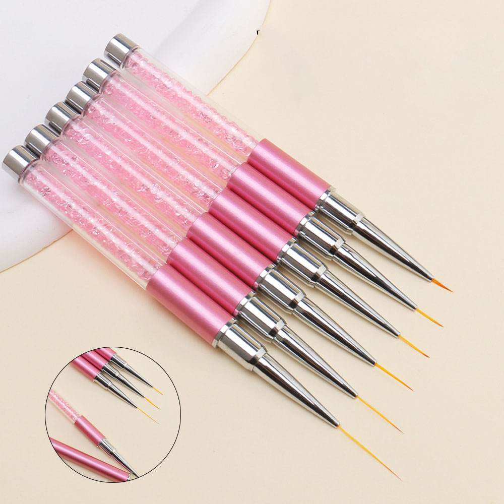 6pcs/Set Acrylic French Stripe - đánh giá và giá Nail Fan Brush