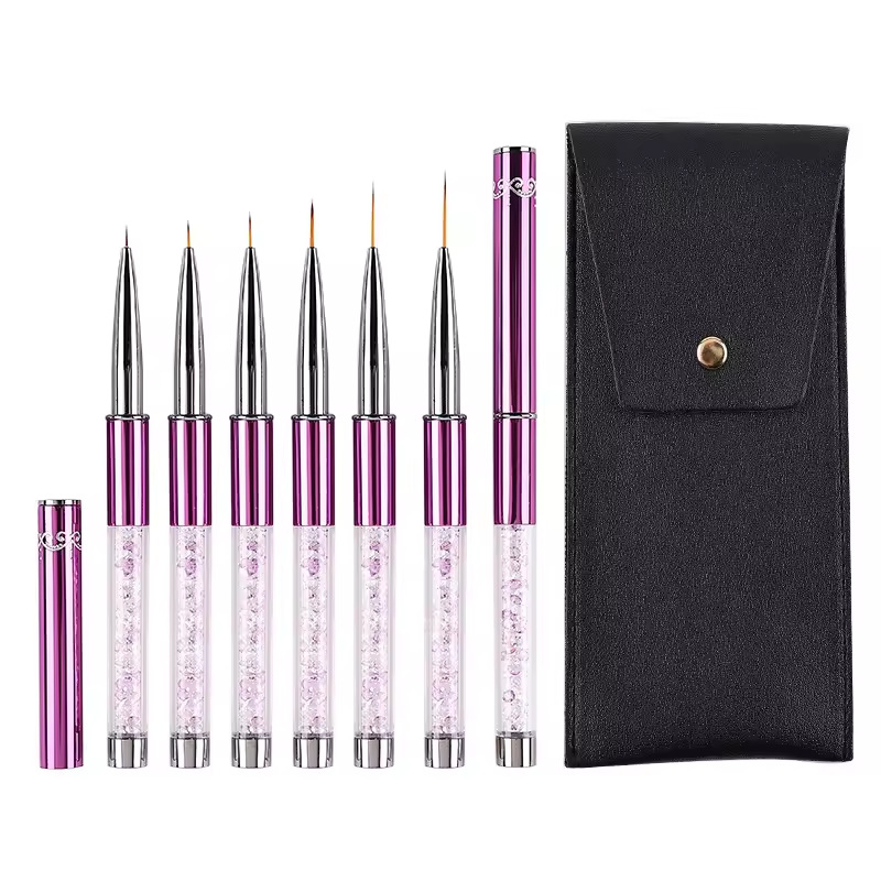 6pcs/Set Acrylic French Stripe - đánh giá và giá Nail Fan Brush