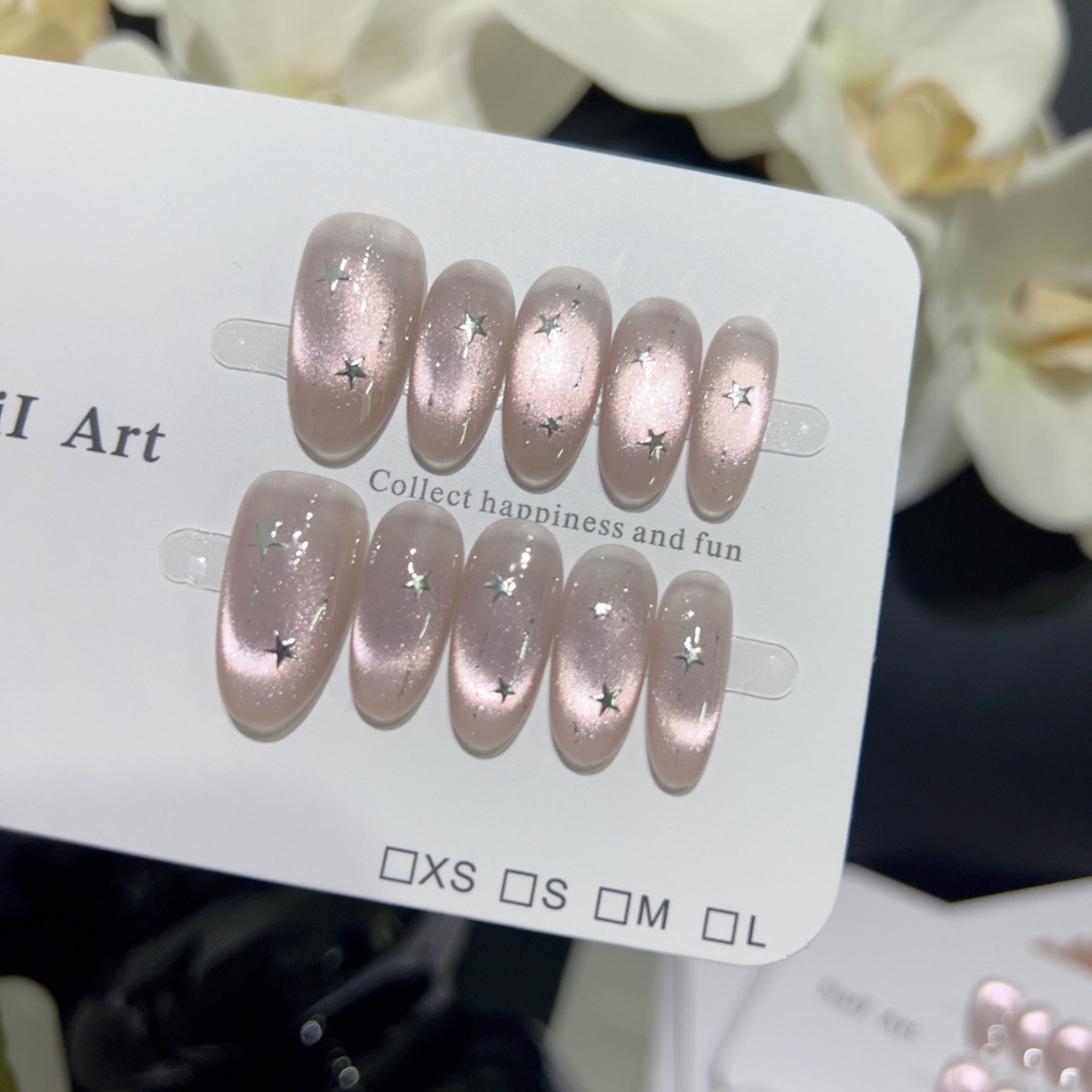 10Pcs Glitter Almond Handmade  - đánh giá và giá Nail Art Orange