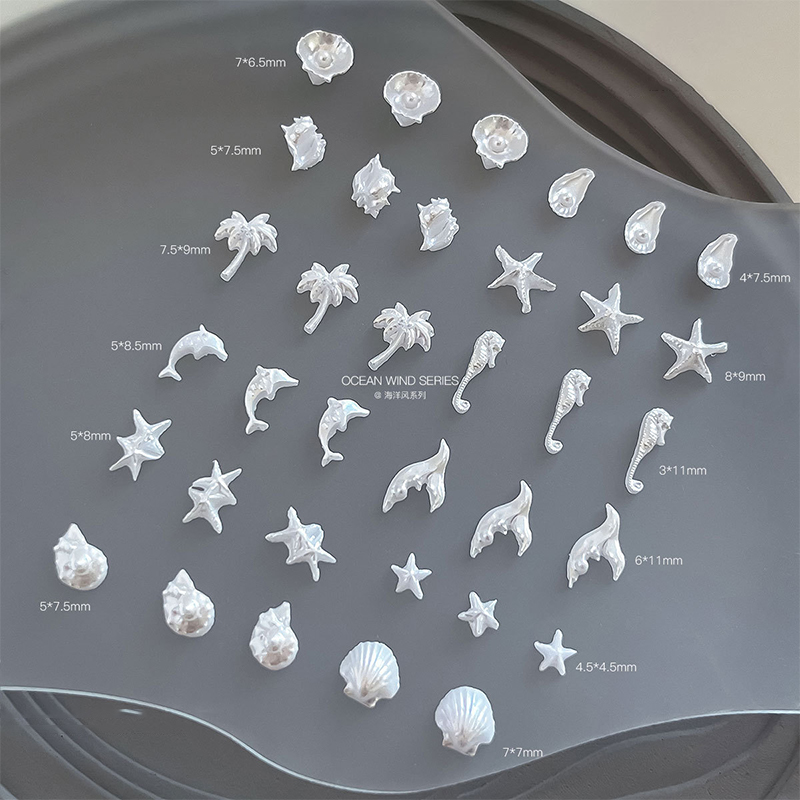 50Pcs Mix Ocean Series Pearl S - đánh giá và giá Nail Art Quirky