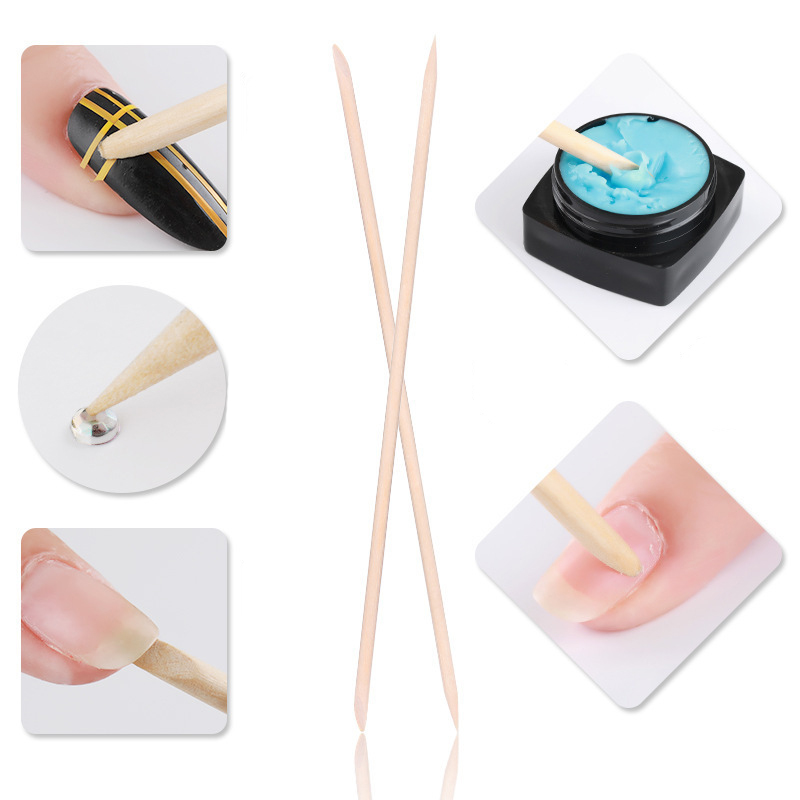 50/100 Pcs/Lot Wood Stick Cuti - đánh giá và giá Nail Art Orange