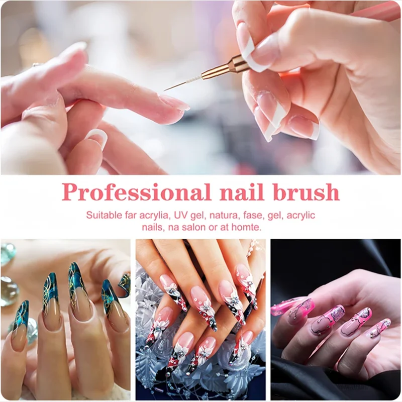 5pc/1set Nail Art Liner Brushe - đánh giá và giá Nail Art Simple