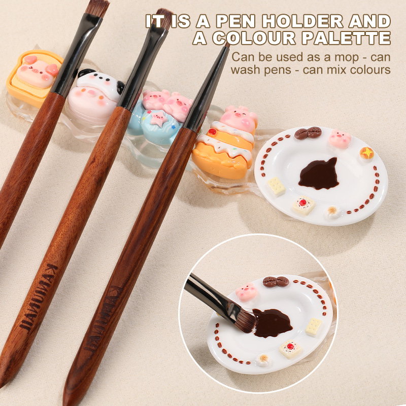 KANIU Cute Animal Nail Brush H - đánh giá và giá Nail Fan Brush
