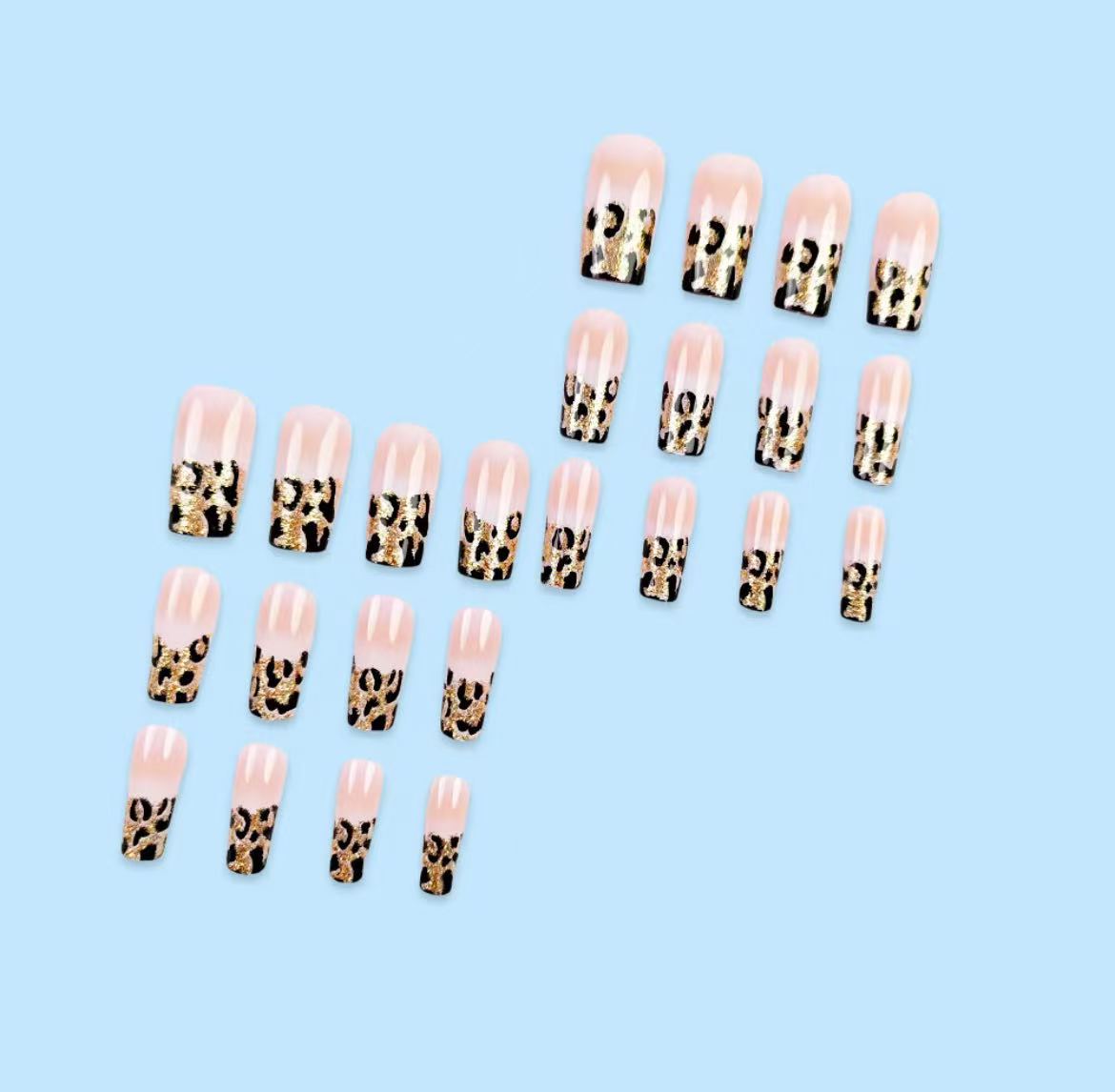 Leopard Print French Tip Press - đánh giá và giá Nail Art Leopard