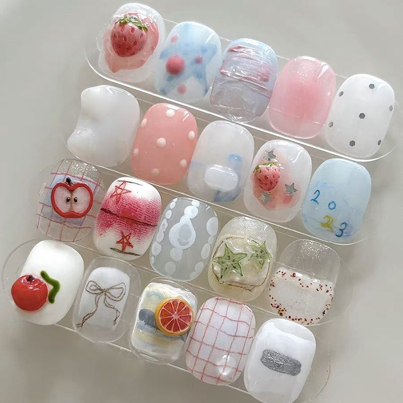 3D Transparent Fruit Nail Sili - đánh giá và giá Nail Art Orange