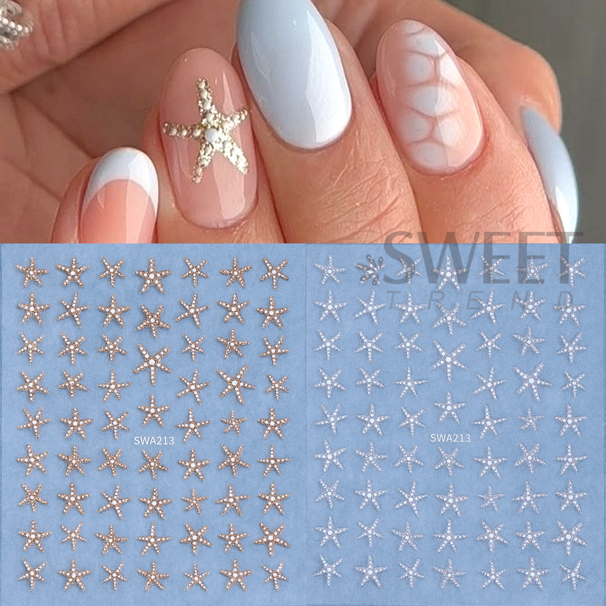 4pcs Bronzing Marine Life Nail - đánh giá và giá Nail Art Leopard