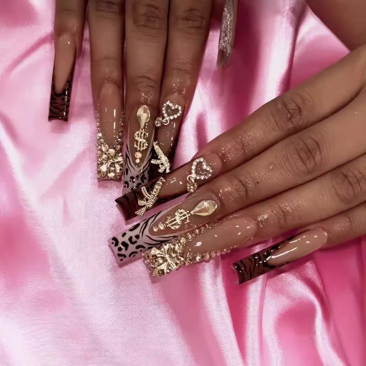 24pcs Pink Creative inlaid leo - đánh giá và giá Nail Art Leopard