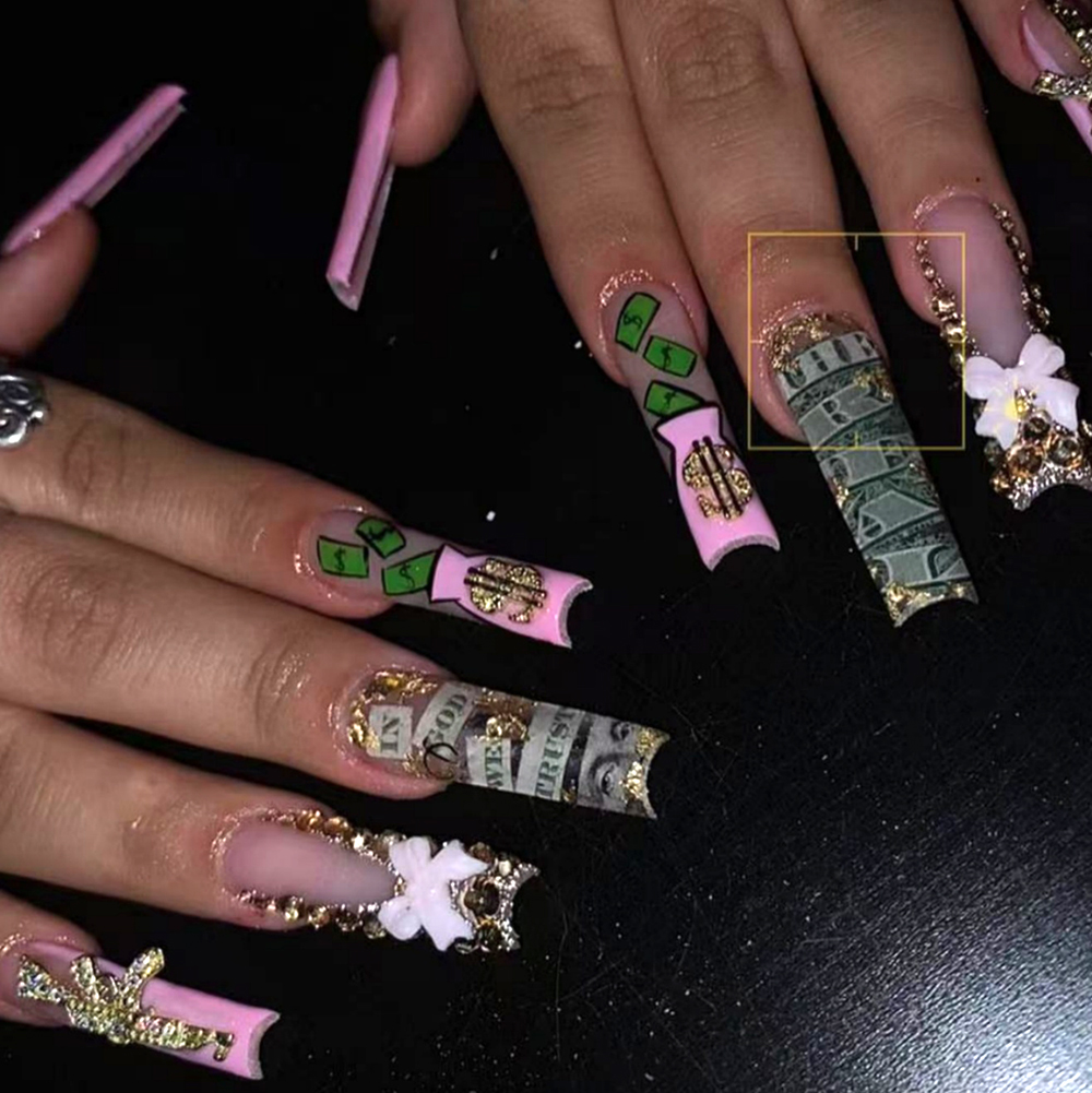 24pcs Pink Creative inlaid leo - đánh giá và giá Nail Art Leopard