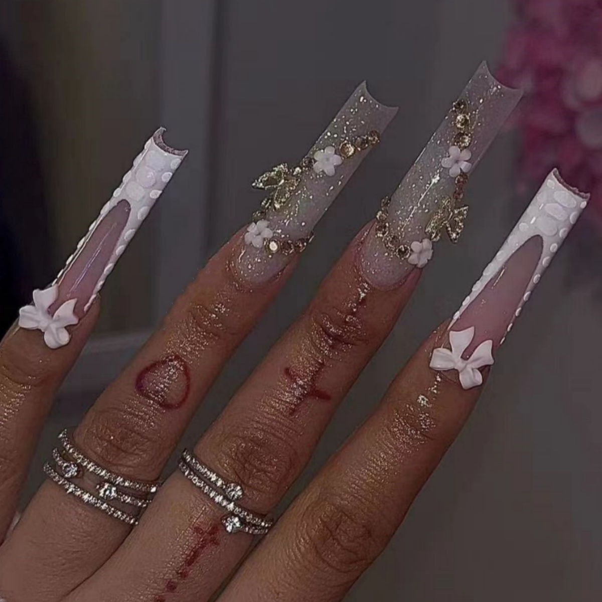 24pcs Pink Creative inlaid leo - đánh giá và giá Nail Art Leopard