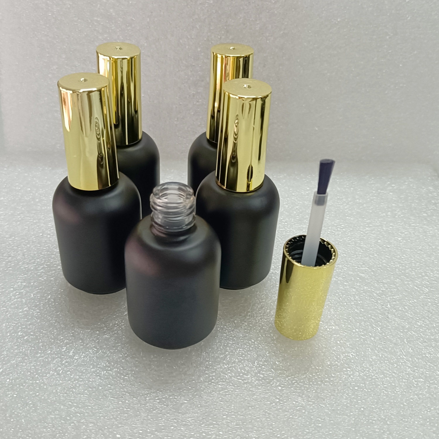 20ML 5 pieces Empty Black glas - đánh giá và giá Nail Fan Brush