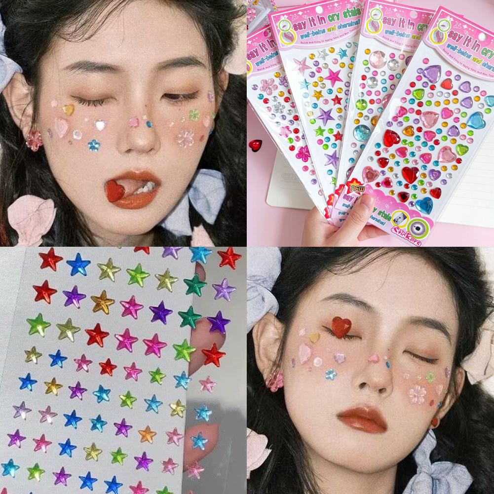 Self-Adhesive Face Rhinestones - đánh giá và giá Nail Art Quirky