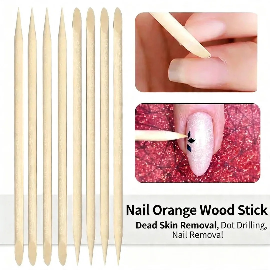 100pcs/Set Orange Wood Sticks  - đánh giá và giá Nail Art Orange