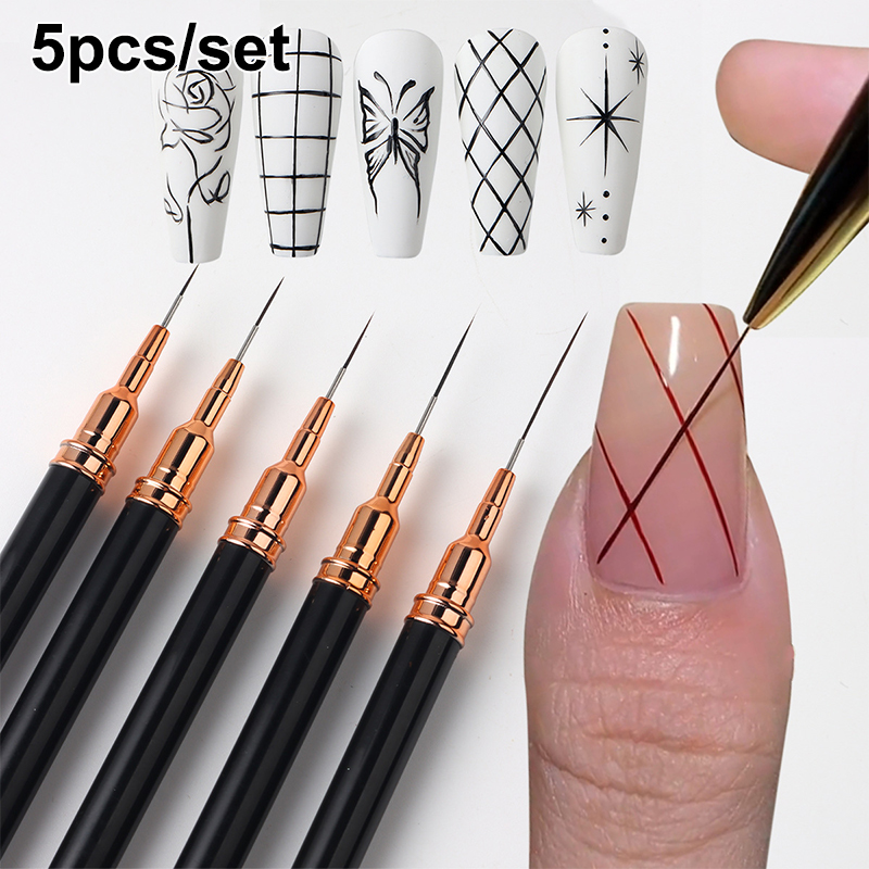 #5Pcs/Set Professional Nail Ar - đánh giá và giá Nail Fan Brush