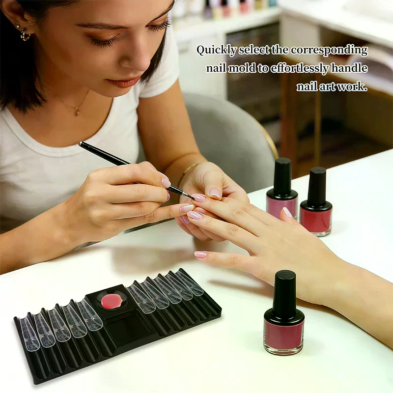 10 Grid Nail Art Pen Holder Pl - đánh giá và giá Nail Fan Brush