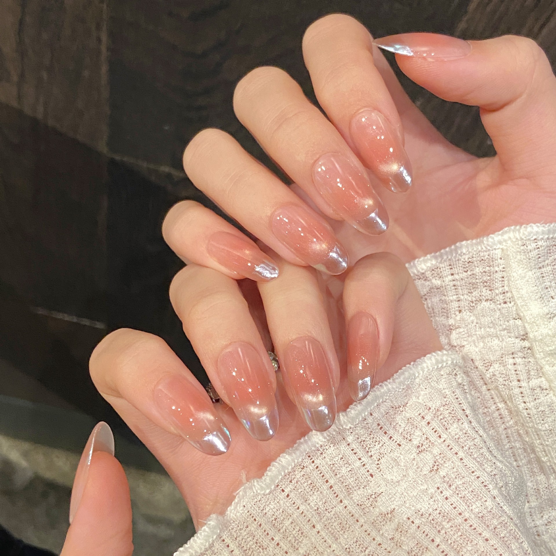 10pcs Pure Hand Pressed Oval N - đánh giá và giá Nail Art Simple