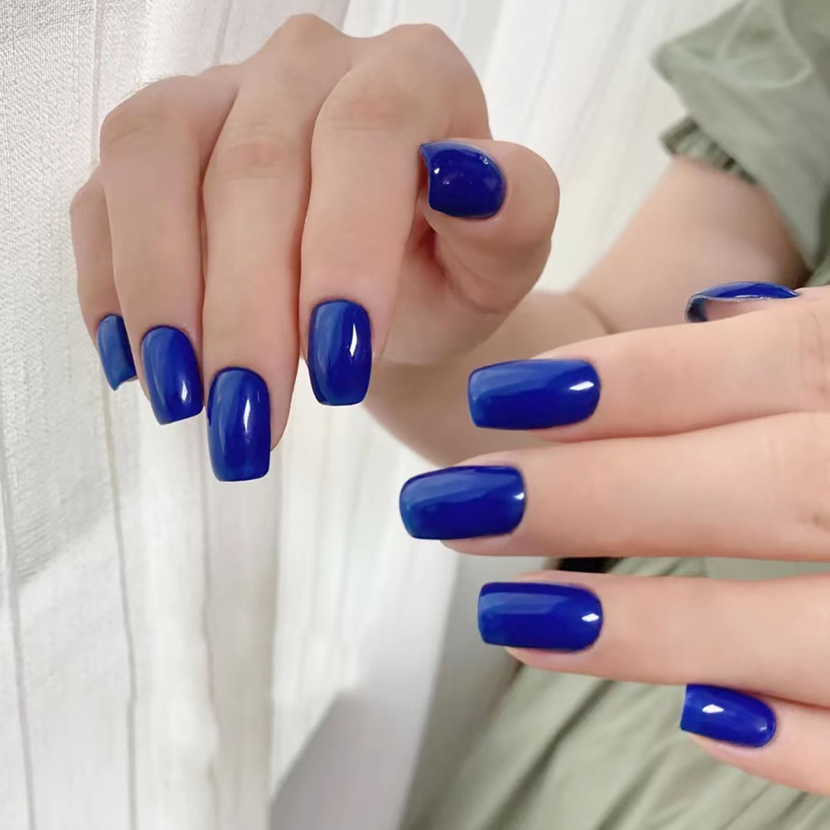 Short medium Square fake nails - đánh giá và giá Nail Art Orange