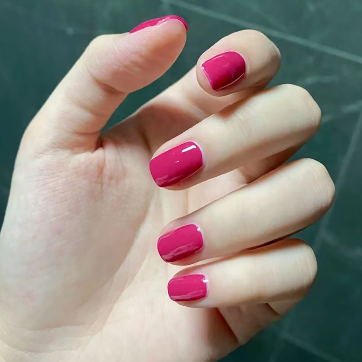 Short medium Square fake nails - đánh giá và giá Nail Art Orange