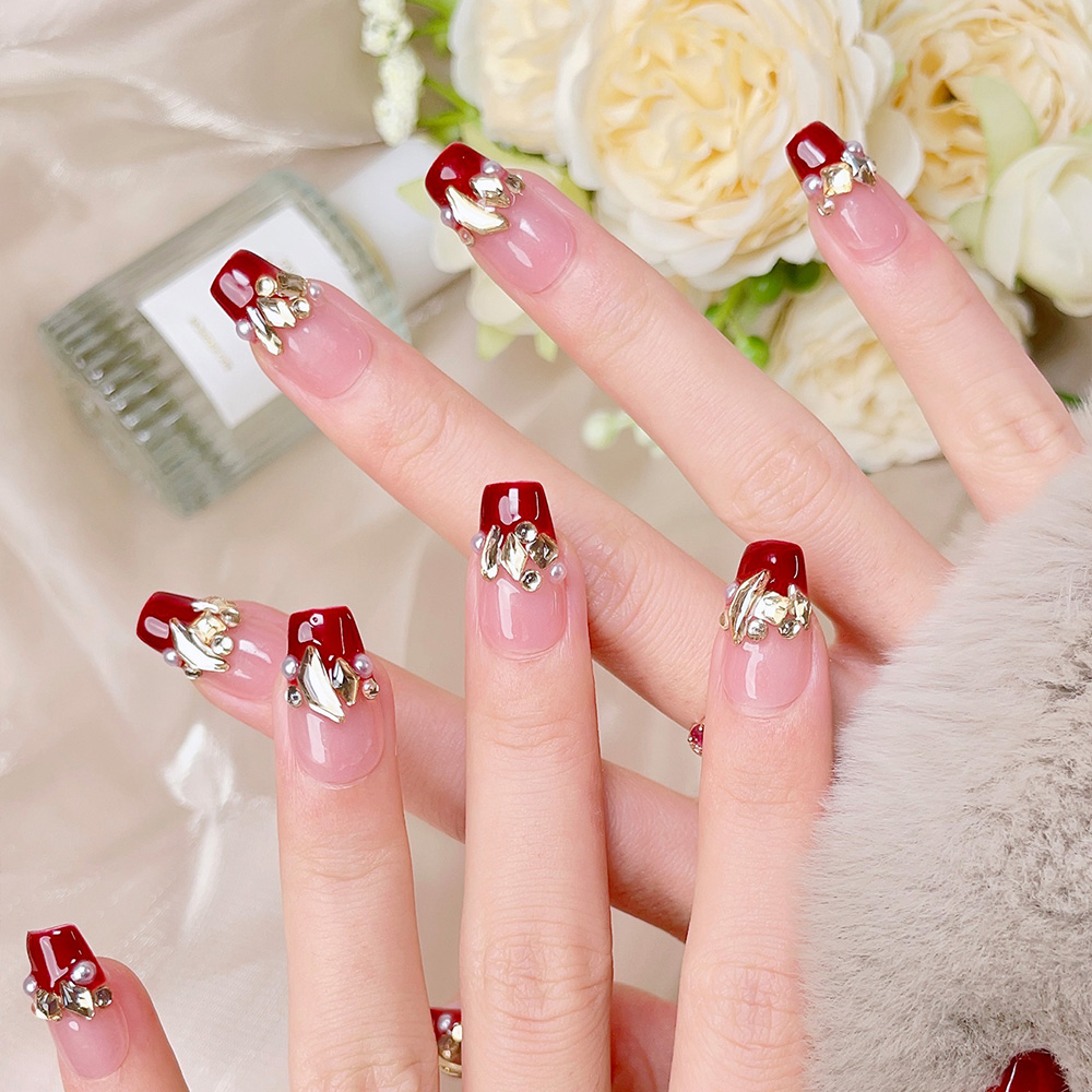 10pcs Short Trapezoid Handmade - đánh giá và giá Nail Art Quirky