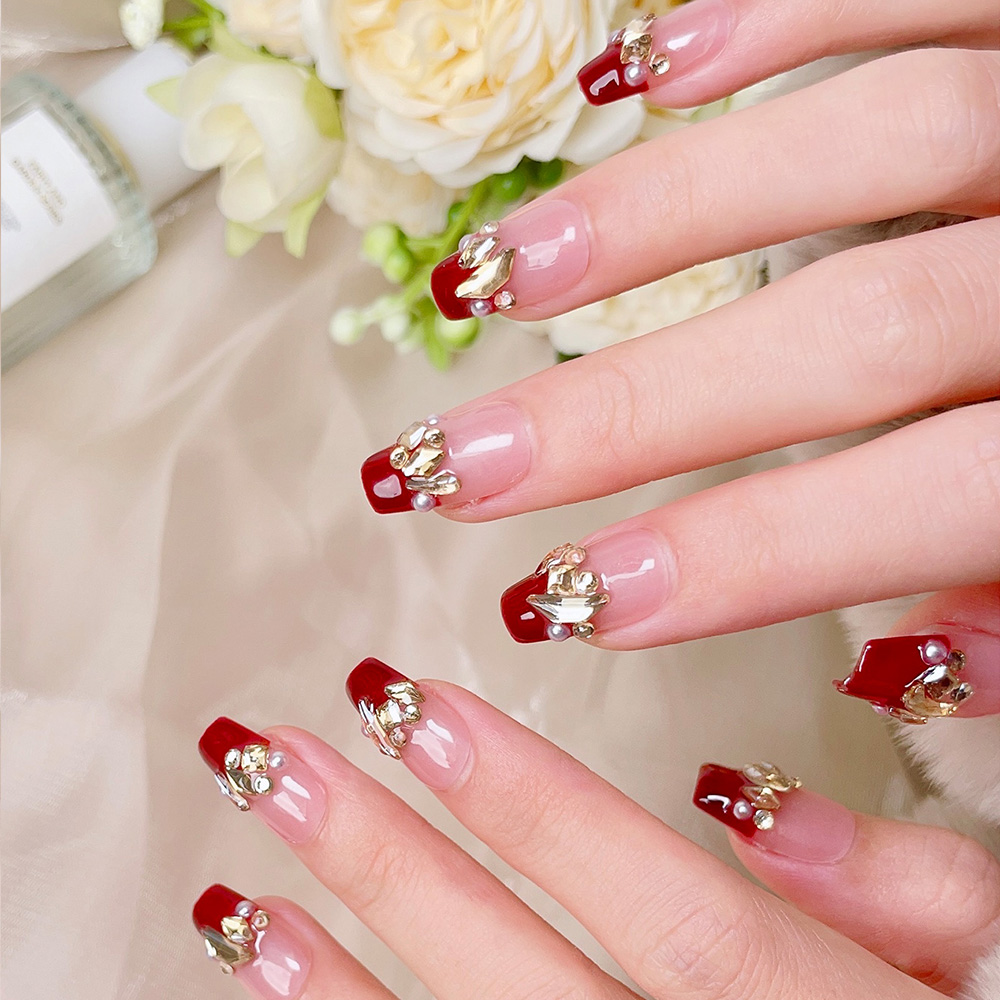 10pcs Short Trapezoid Handmade - đánh giá và giá Nail Art Quirky