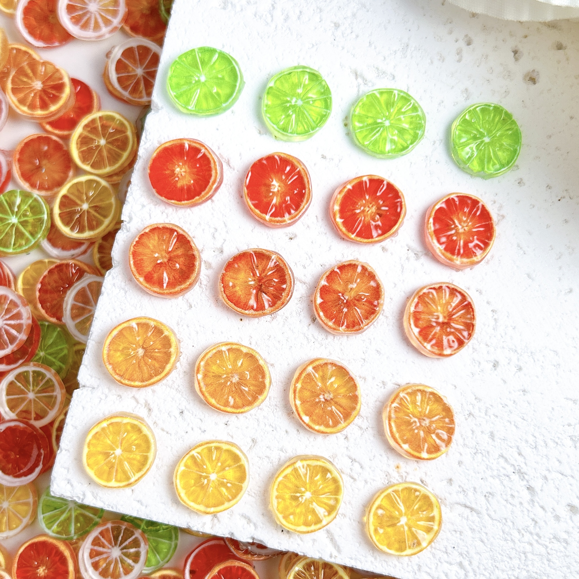 30PCS 3D Solid Color Creative  - đánh giá và giá Nail Art Orange