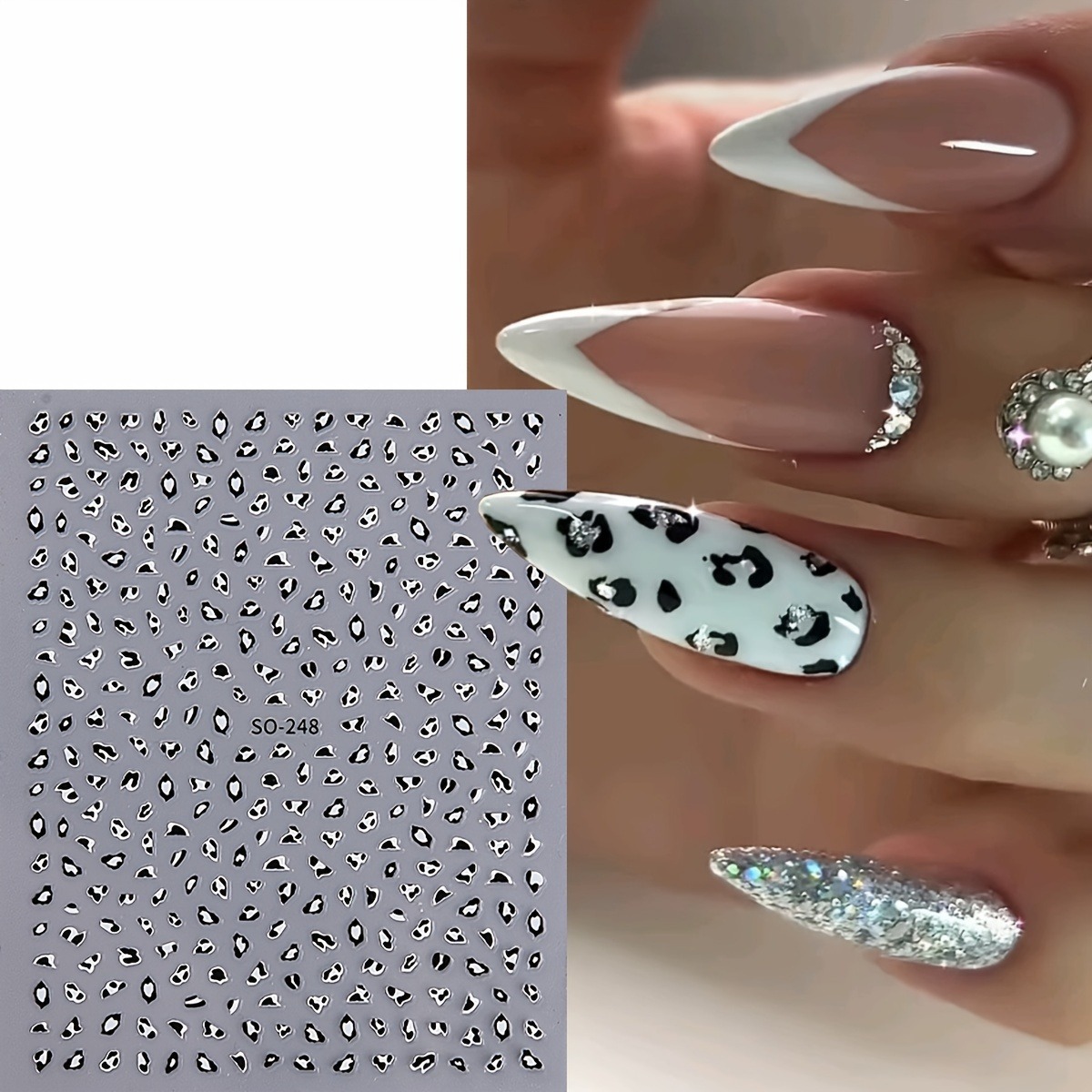 3PCS Meilad leopard print nail - đánh giá và giá Nail Art Leopard