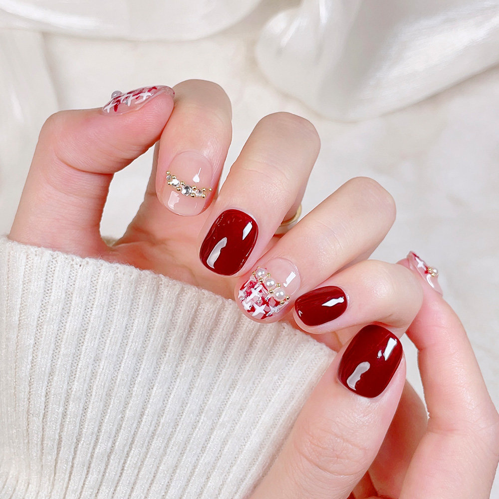 10pcs Short Square Round Handm - đánh giá và giá Nail Art Quirky