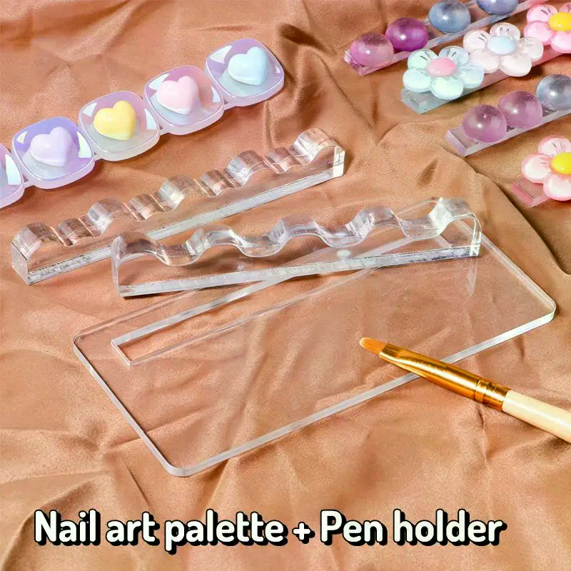 Reusable Nail Art Palette With - đánh giá và giá Nail Fan Brush