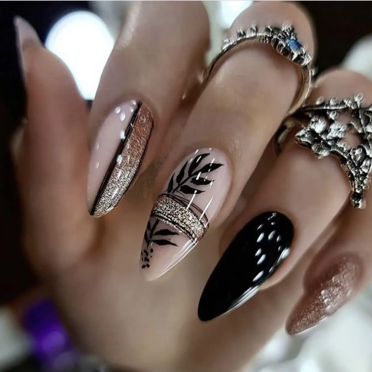 24Pcs Autumn Winter Matte Almo - đánh giá và giá Nail Art Simple